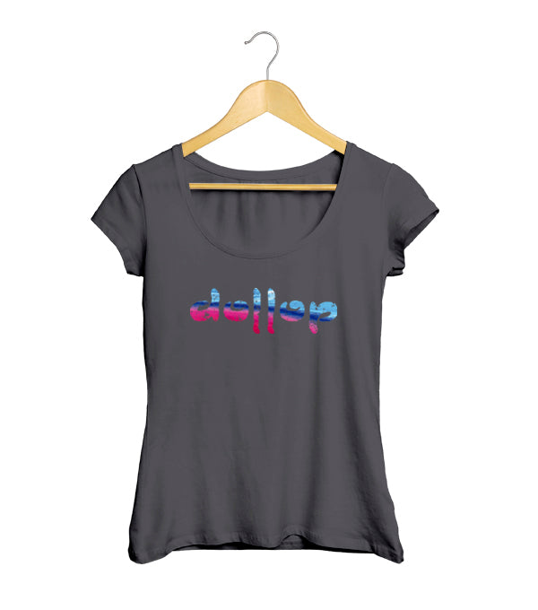 Dollop Camiseta Mujer Logo Multicolor