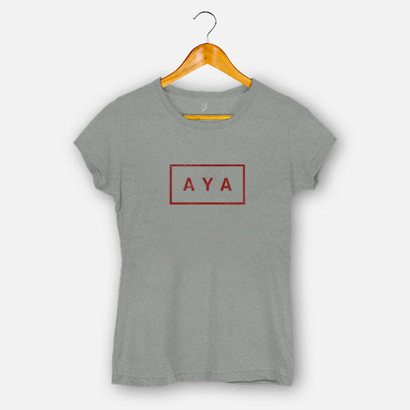 Camiseta logo rojo AYA (Mujer)