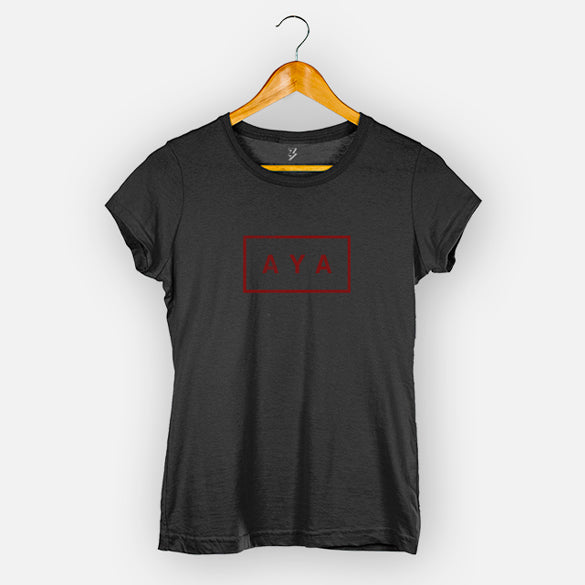 Camiseta logo rojo AYA (Mujer)