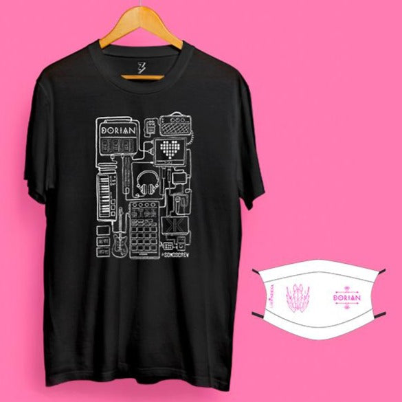 Pack Camiseta + Mascarilla Dorian. Crew de #SomosCrew