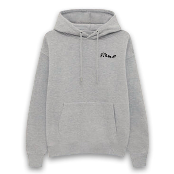 Sudadera con capucha gris Fugaz Logo negro