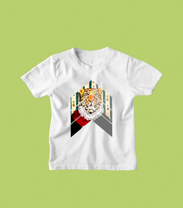 Camiseta El guepardo con la mano en el pecho de Art Animalty Infantil