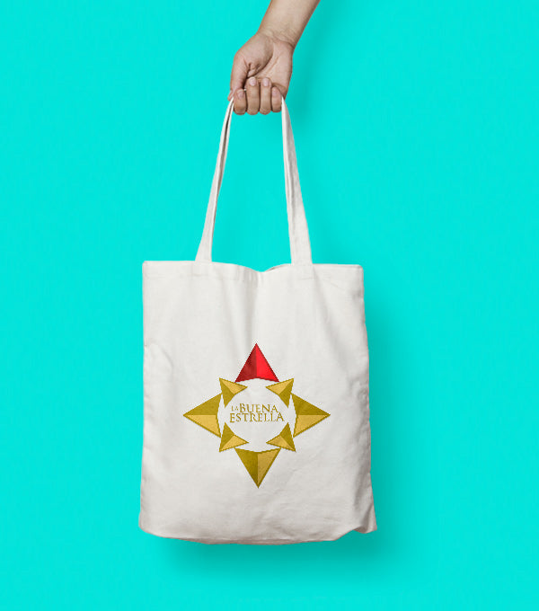 Tote bag logo dorado de La buena estrella