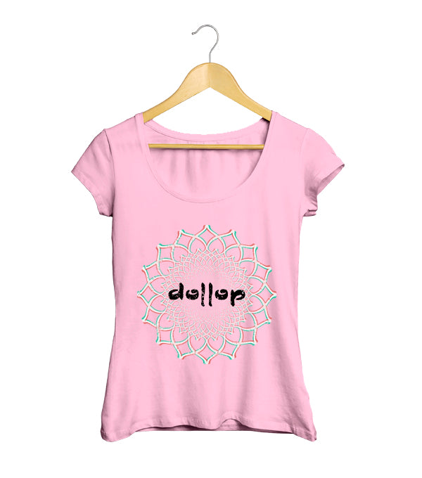 Dollop Camiseta Mujer Mandala Tornasol
