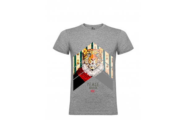Camiseta  El guepardo de la mano en el pecho de Art Animalty (Letra)