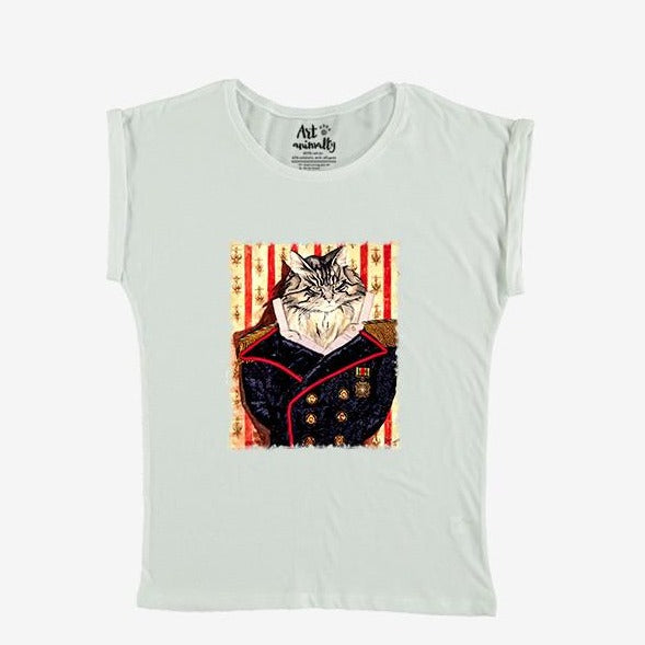 Camiseta Gato Bonaparte de Art Animalty (mujer)