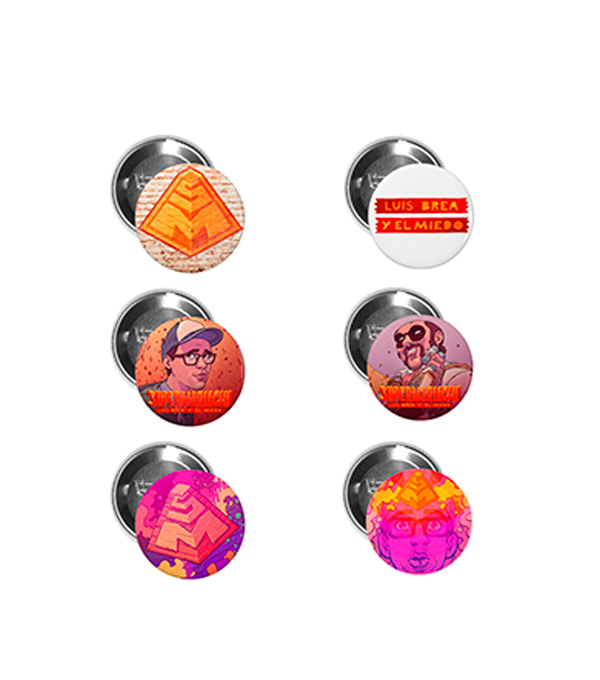 Pack Chapas Supermariachi de Luis Brea y el Miedo